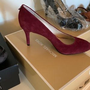 Michael Kors shoes three pairs burgundy, black midnight blue all size 8 1/2